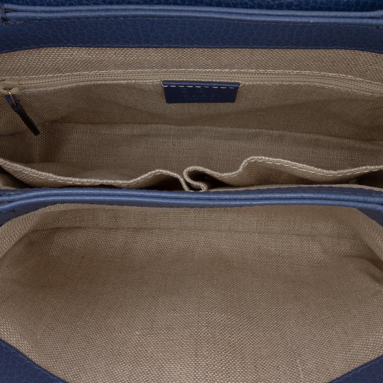 Gucci Small Dollar Calf Interlocking G Satchel Blauw