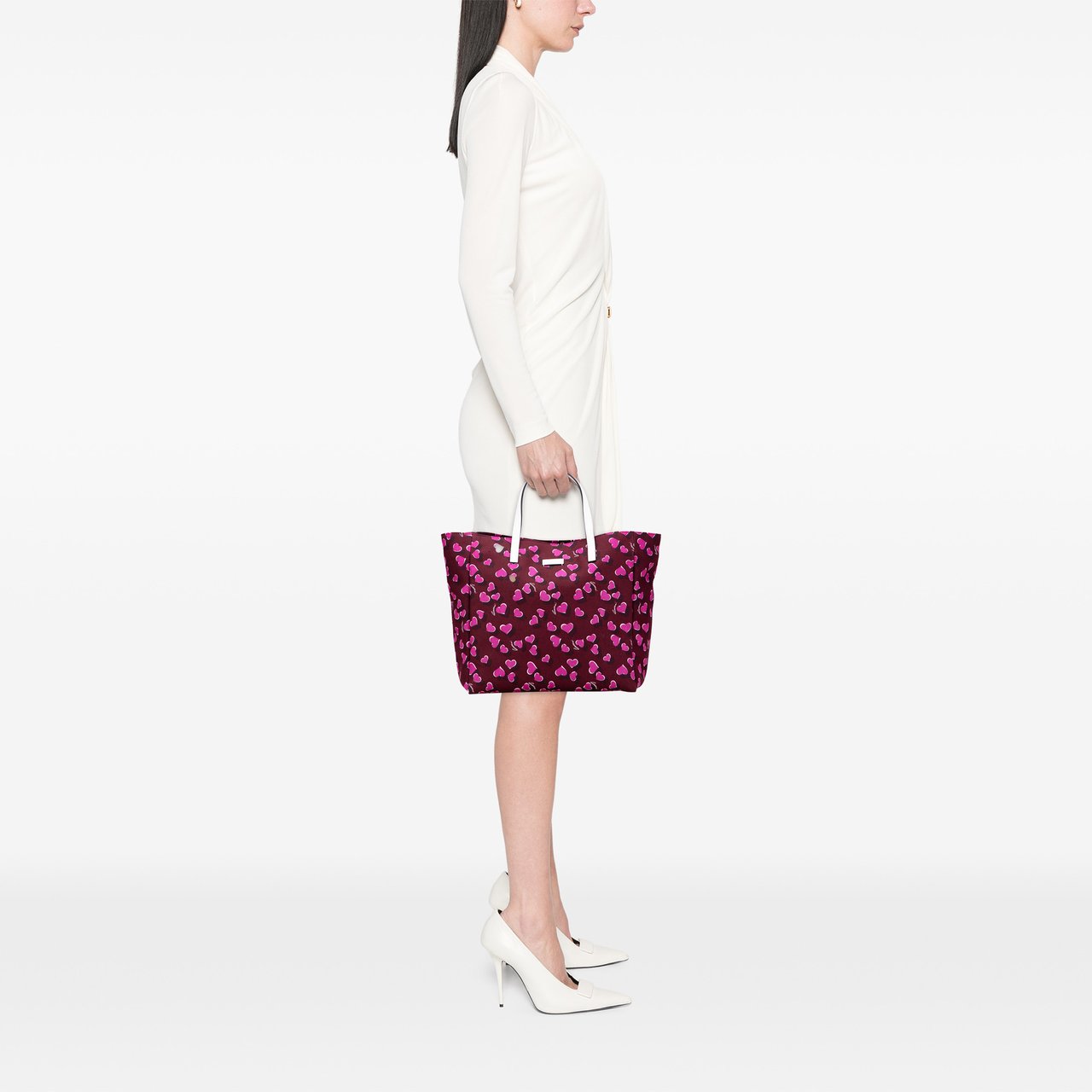 Gucci Canvas Heartbeat Tote Rood