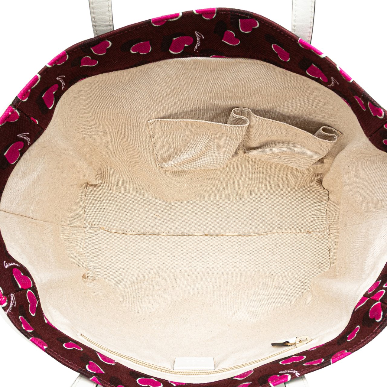 Gucci Canvas Heartbeat Tote Rood