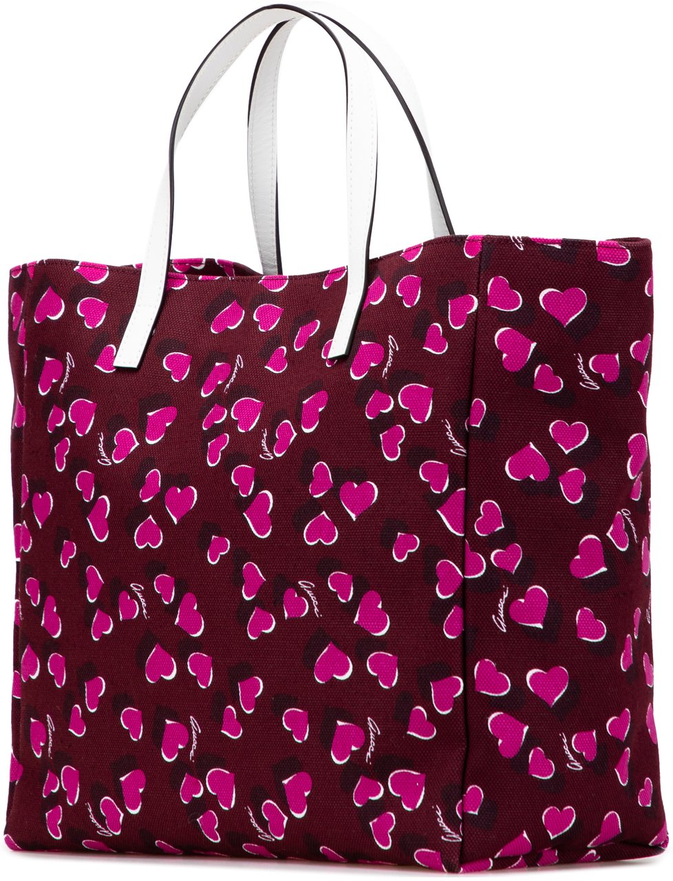Gucci Canvas Heartbeat Tote Rood