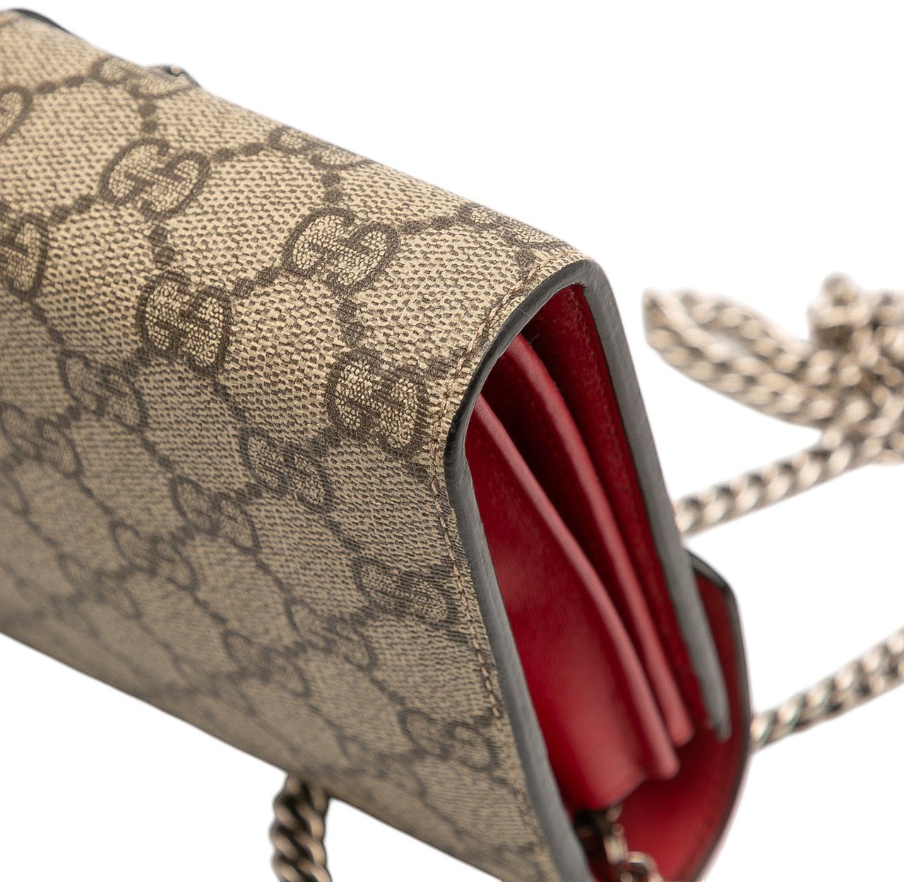 Gucci GG Supreme Dionysus Chain Wallet Bruin
