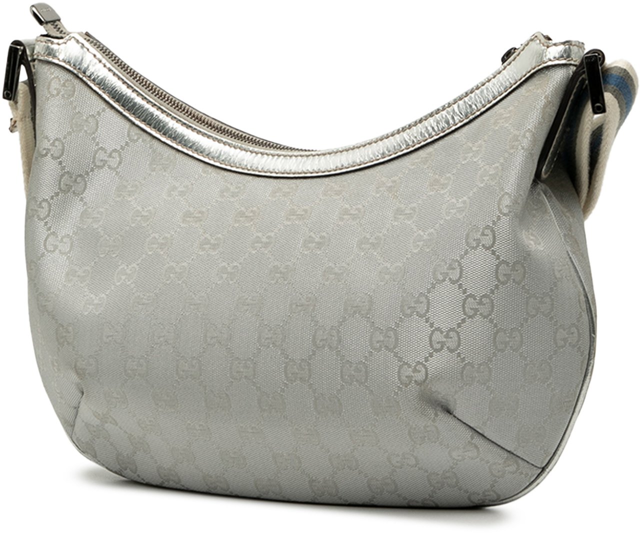 Gucci GG Imprime Web Crossbody Zilver