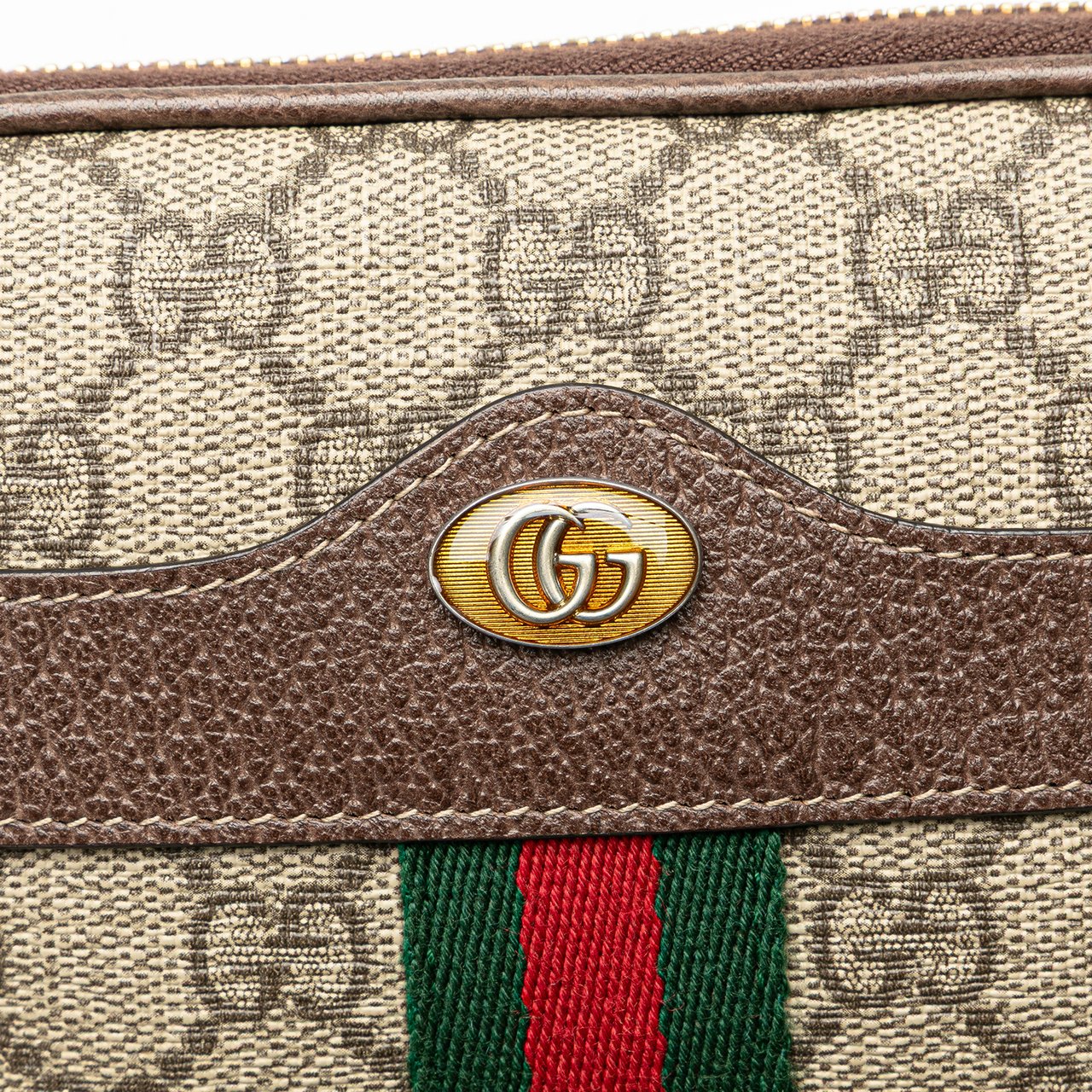 Gucci Small GG Supreme Web Ophidia Belt Bag Bruin