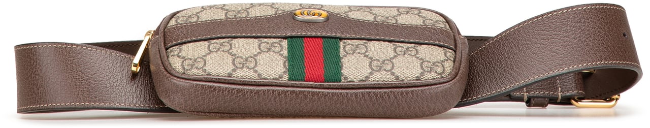 Gucci Small GG Supreme Web Ophidia Belt Bag Bruin