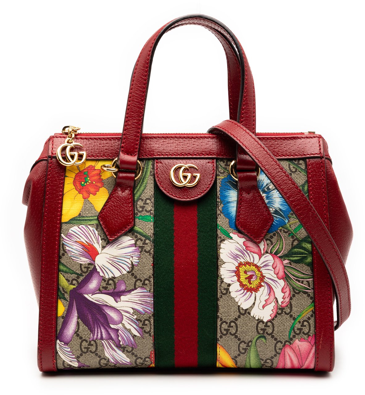 Gucci GG Flora Ophidia Satchel Bruin