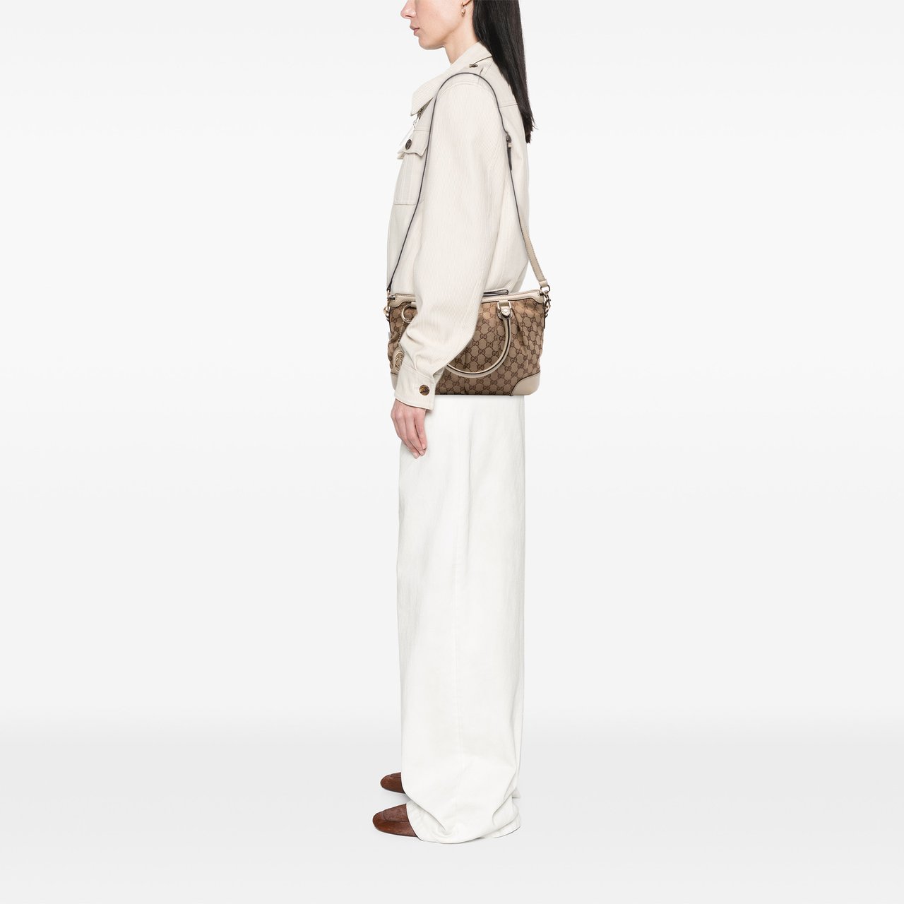 Gucci GG Canvas Sukey Satchel Bruin