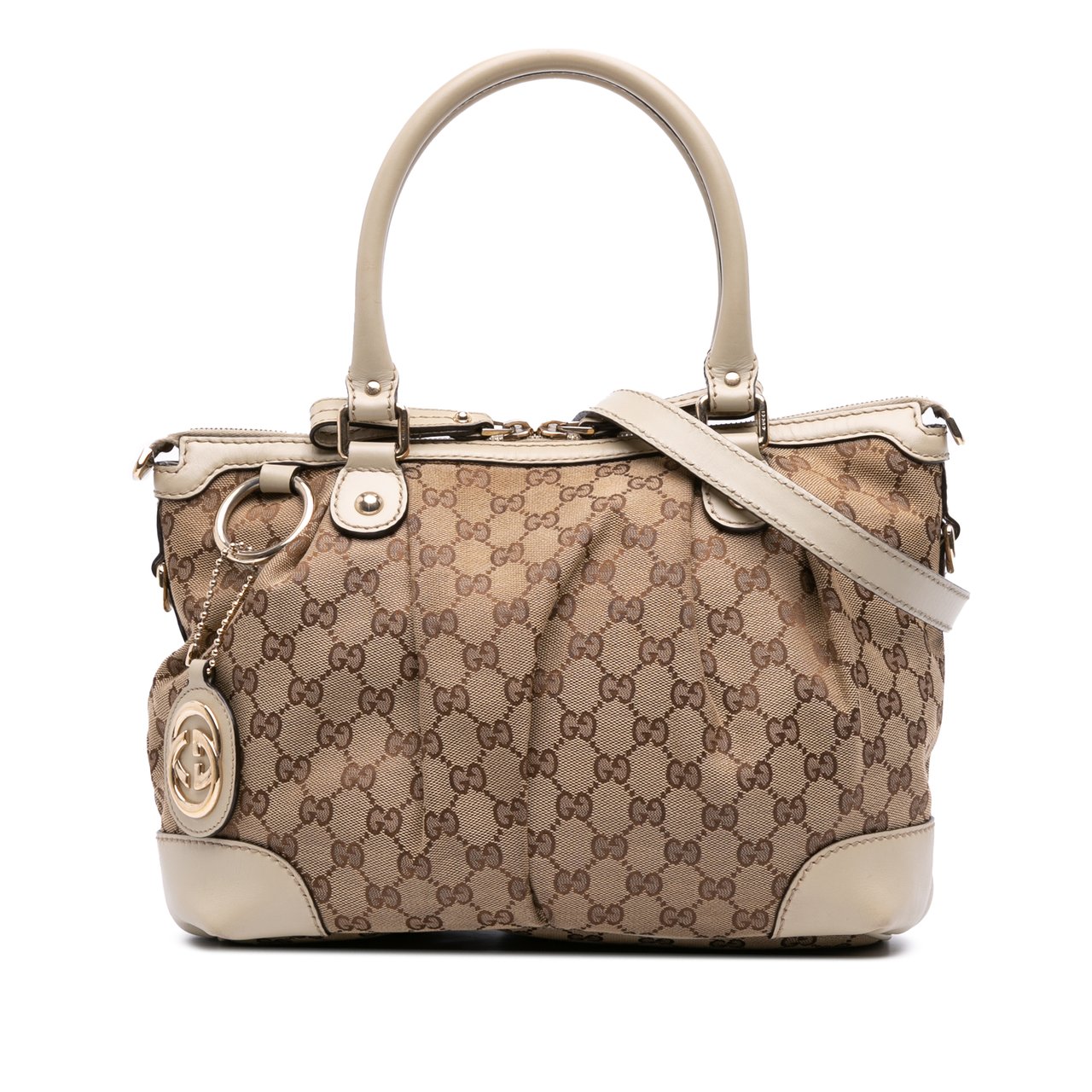 Gucci GG Canvas Sukey Satchel Bruin