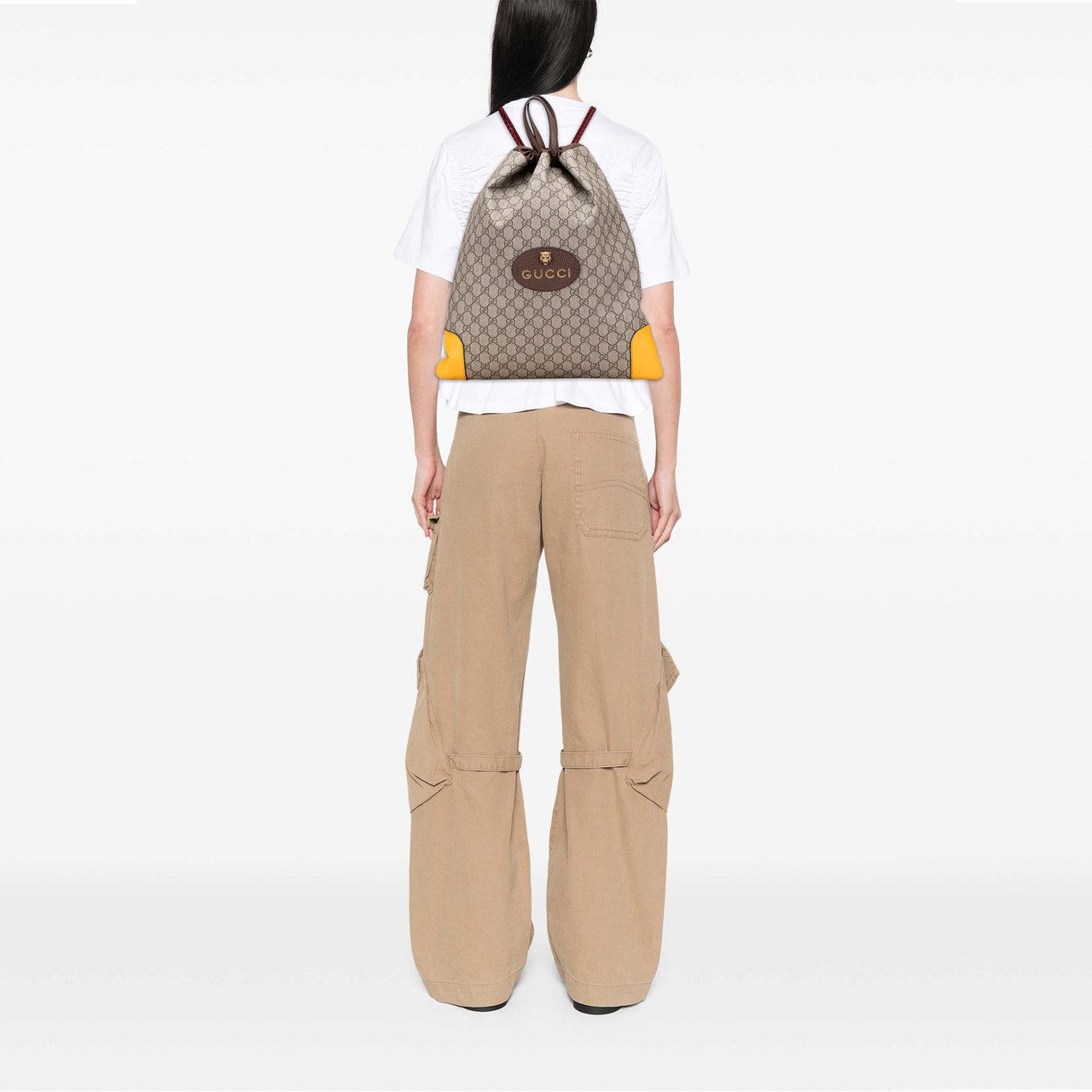 Gucci GG Supreme Animalier Backpack Bruin