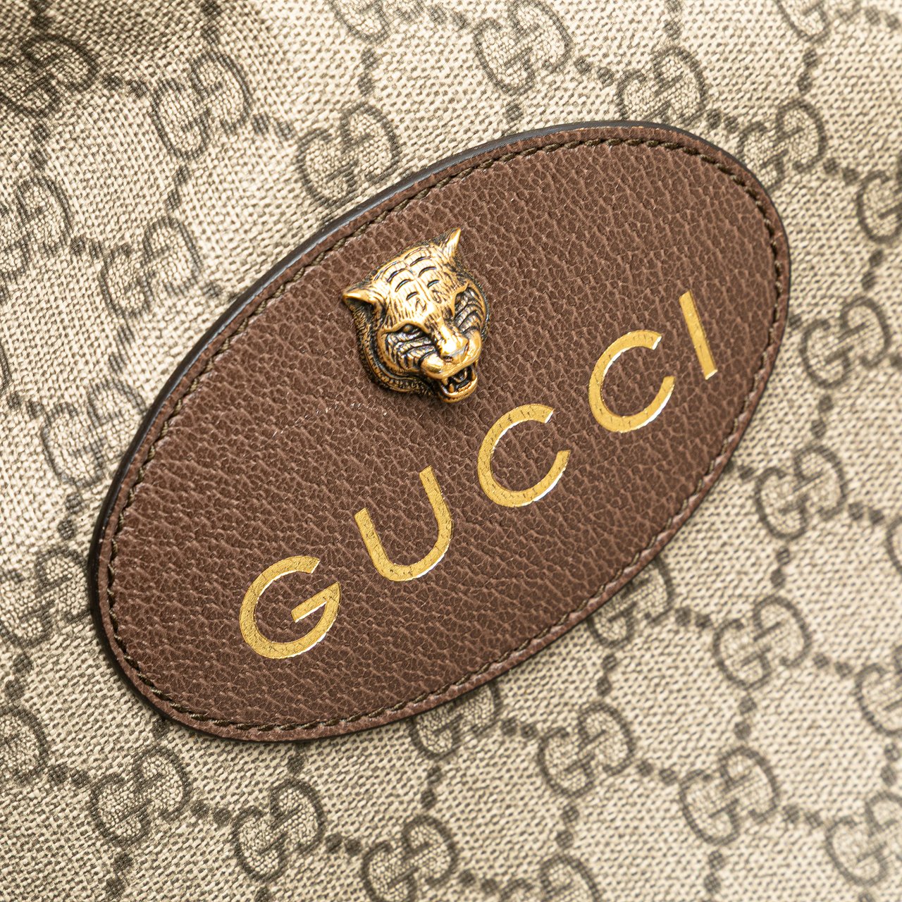 Gucci GG Supreme Animalier Backpack Bruin