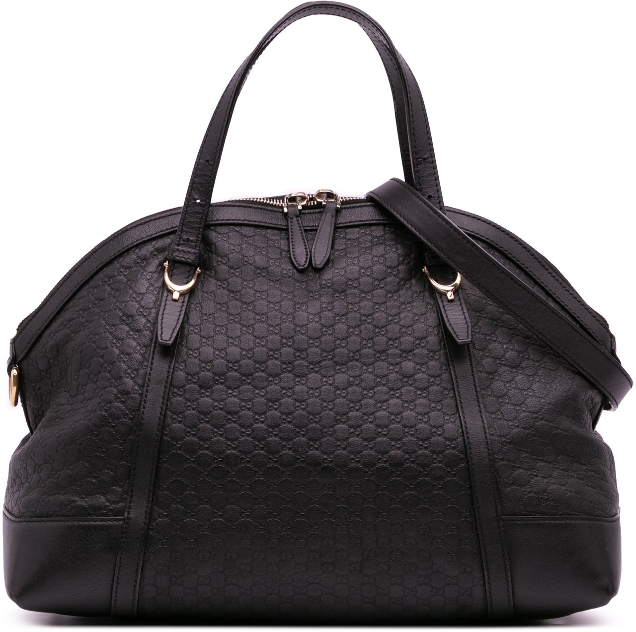 Gucci Large Microguccissima Nice Dome Satchel Zwart