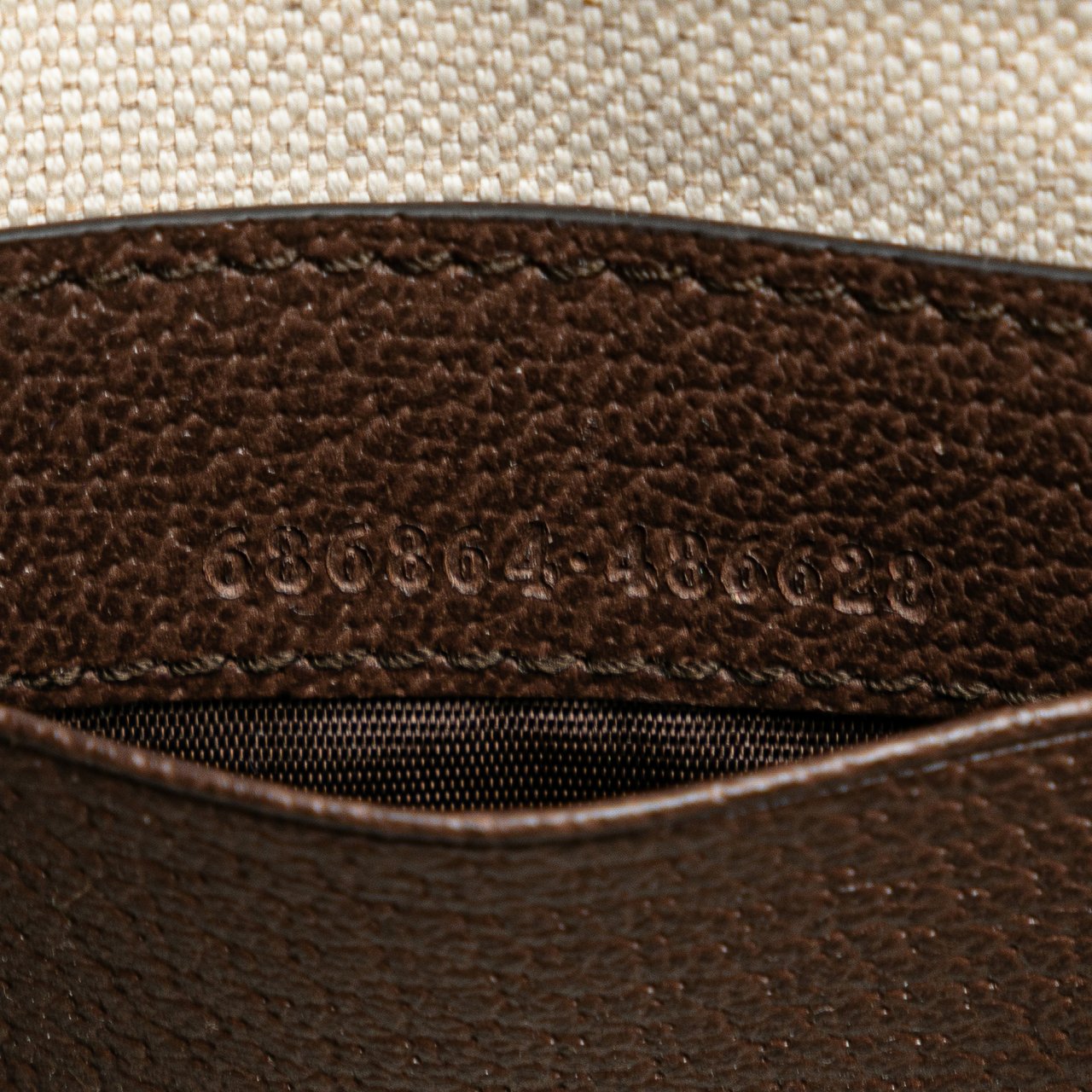 Gucci Mini Jumbo GG Canvas 1947 Bamboo Top Handle Bag Bruin