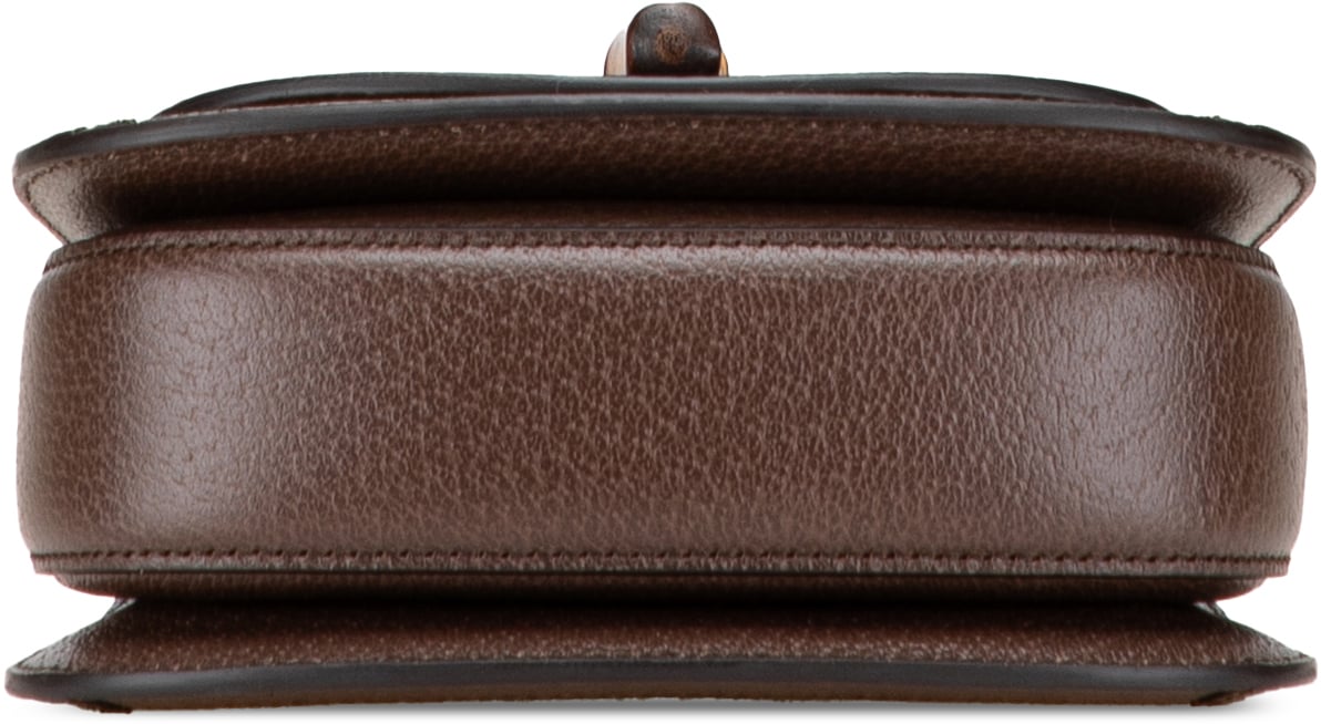 Gucci Mini Jumbo GG Canvas 1947 Bamboo Top Handle Bag Bruin