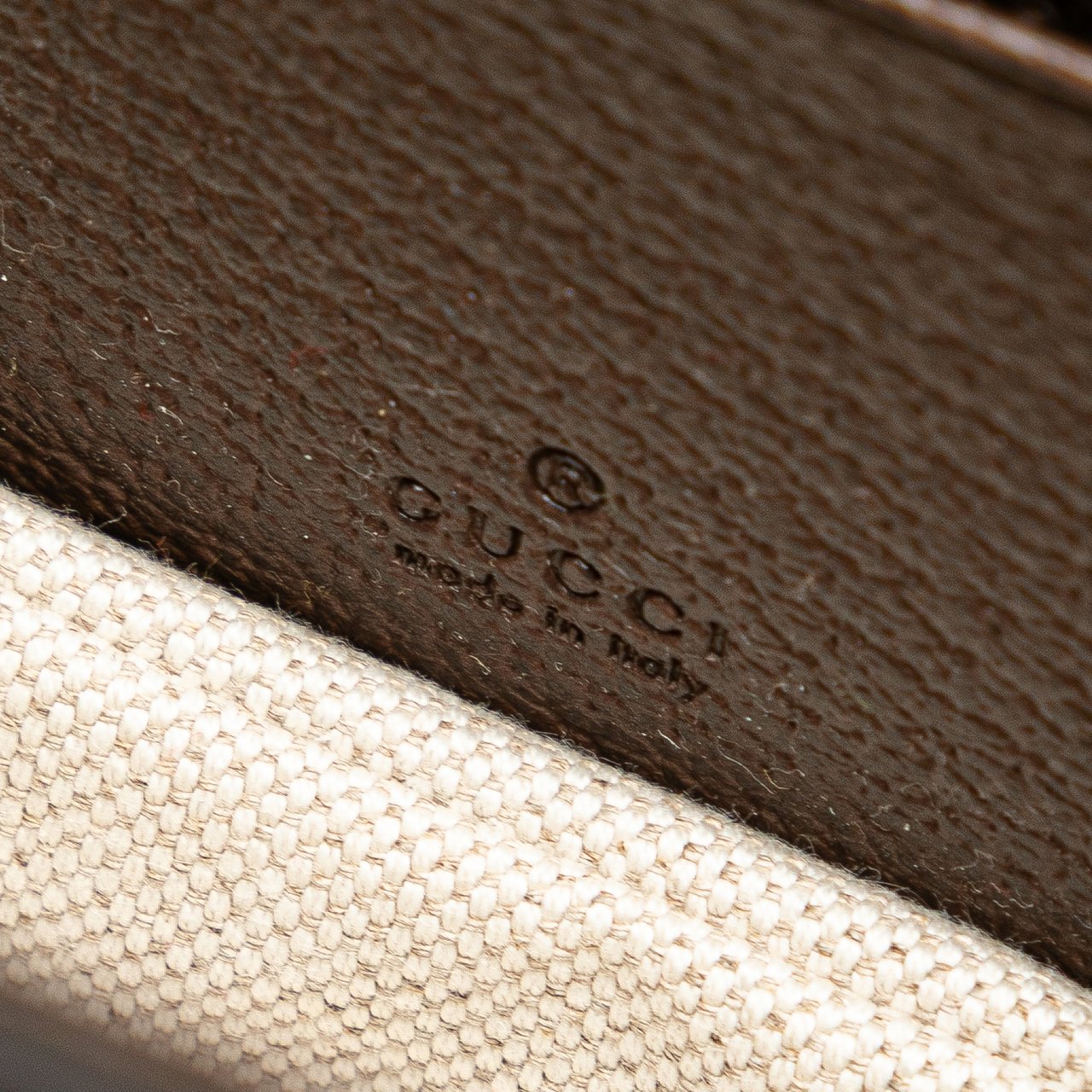 Gucci Mini Jumbo GG Canvas 1947 Bamboo Top Handle Bag Bruin