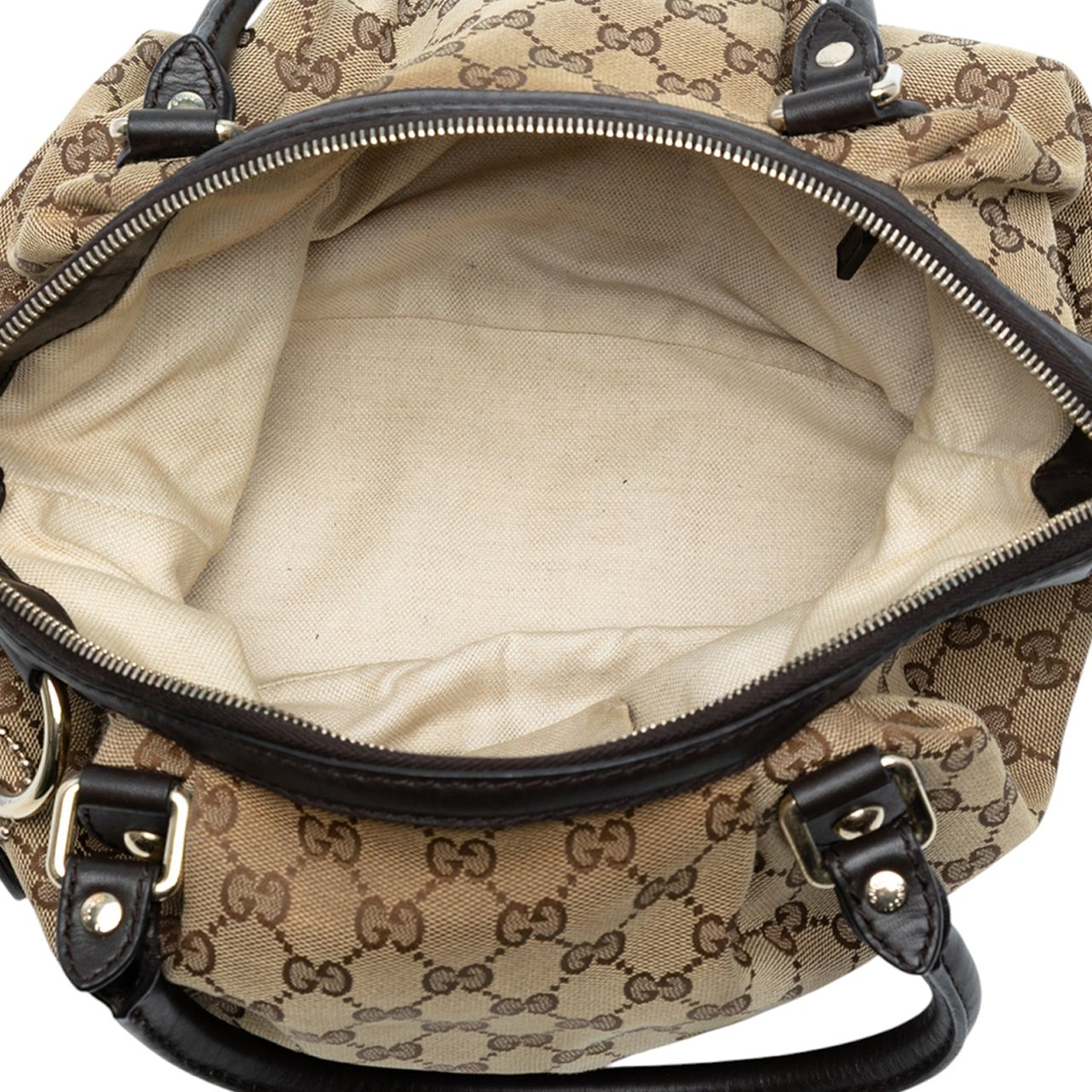 Gucci GG Canvas Sukey Satchel Bruin