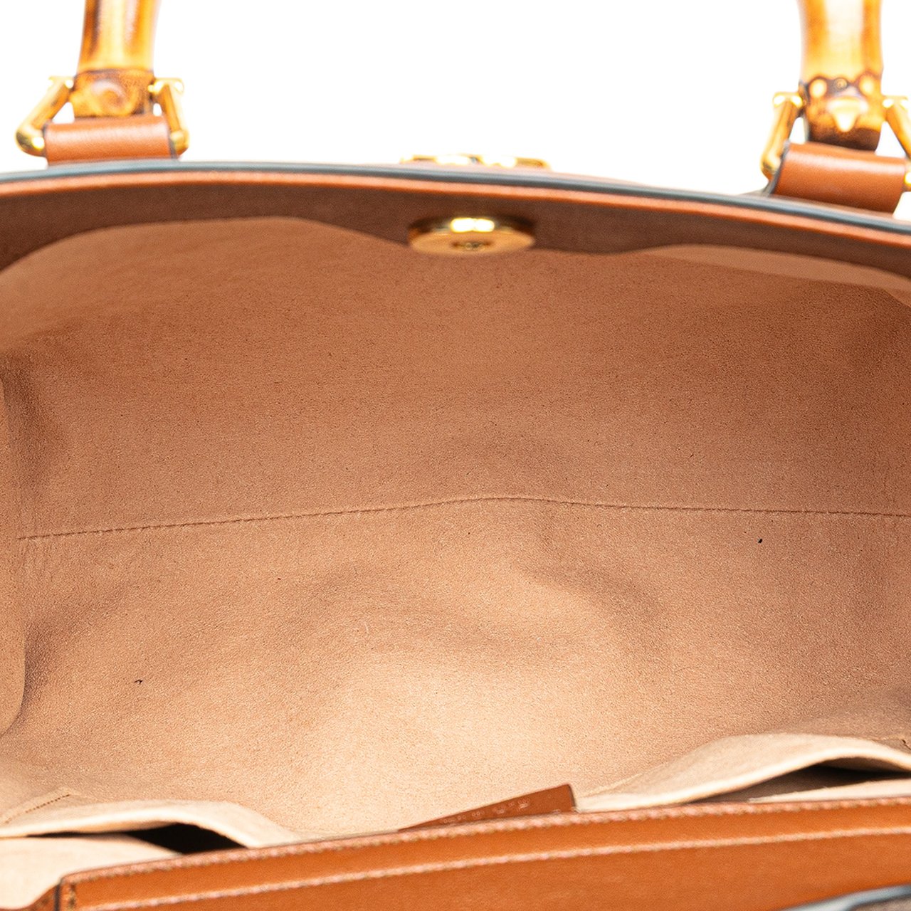 Gucci Small Leather Bamboo Diana Satchel Bruin