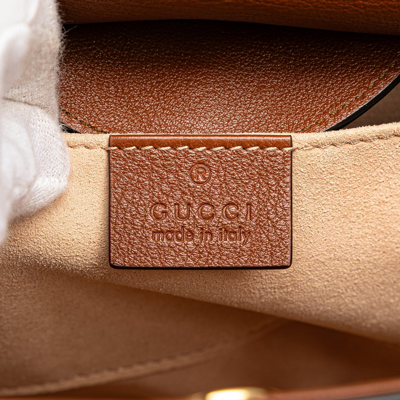 Gucci Small Leather Bamboo Diana Satchel Bruin