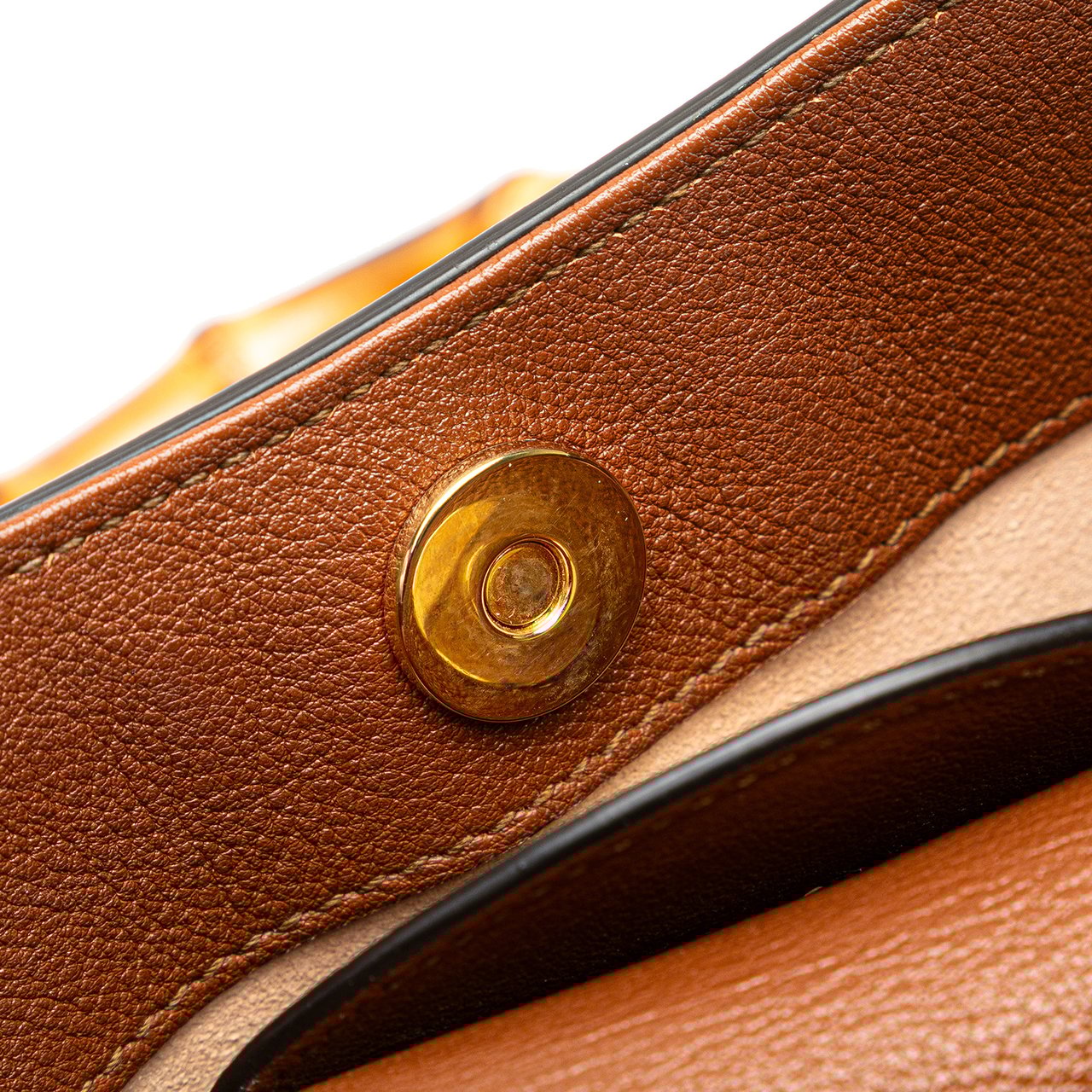 Gucci Small Leather Bamboo Diana Satchel Bruin