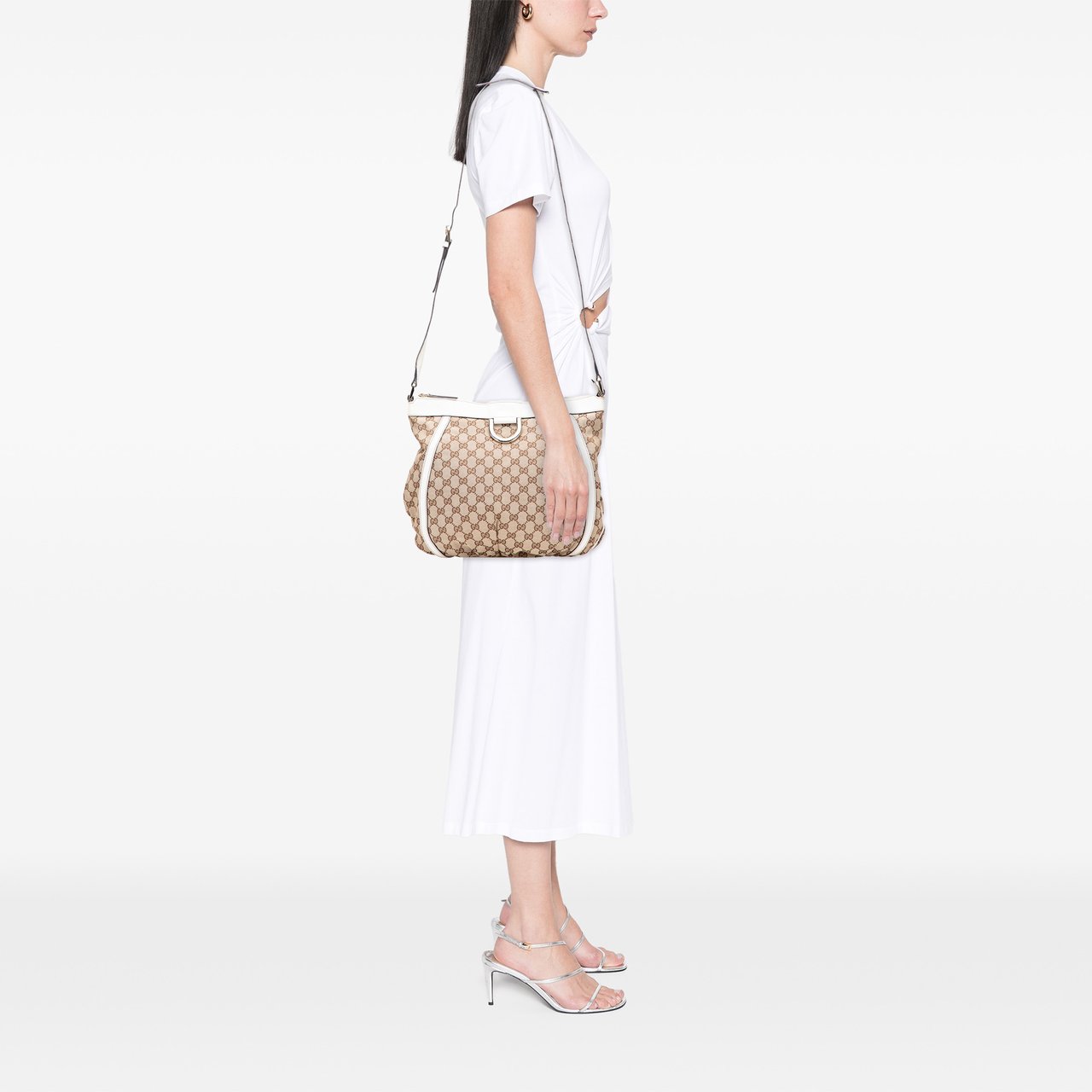 Gucci GG Canvas Abbey D Ring Crossbody Bruin