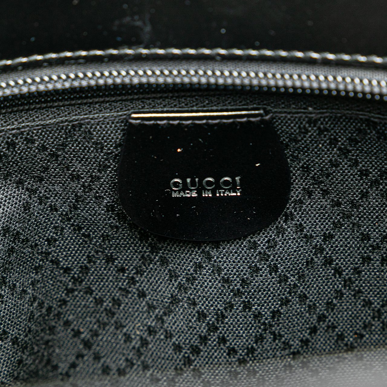 Gucci Nylon Bamboo Satchel Zwart