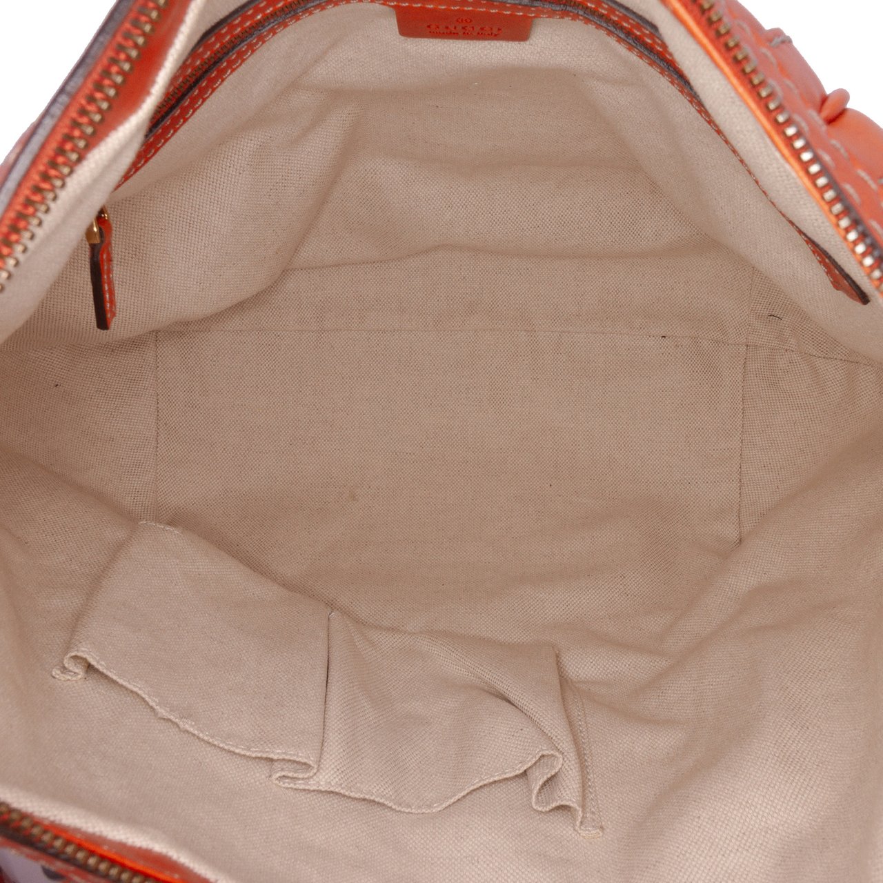 Gucci Medium Leather Running Satchel Oranje