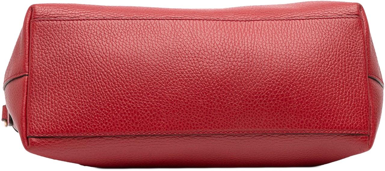 Gucci Dollar Calfskin GG Charm Satchel Rood