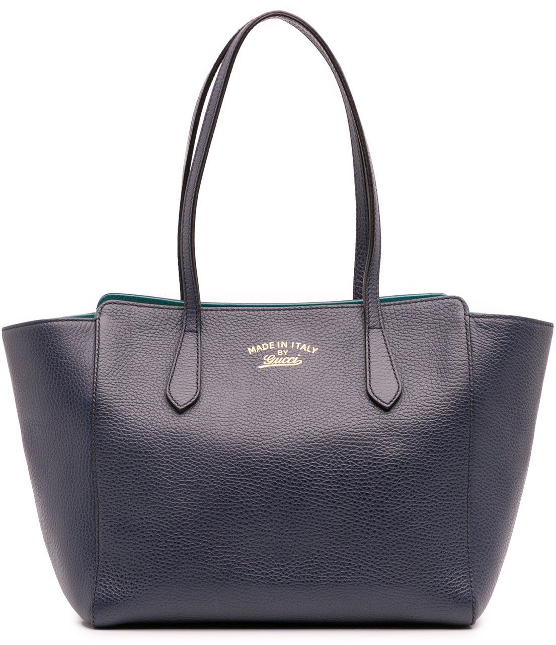 Gucci Medium Leather Swing Tote Blauw