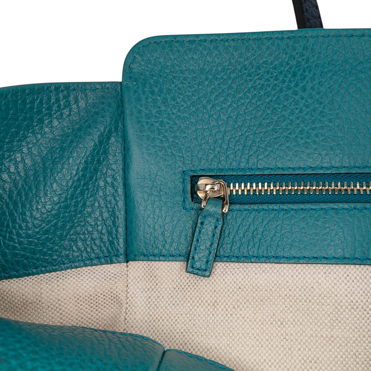 Gucci Medium Leather Swing Tote Blauw