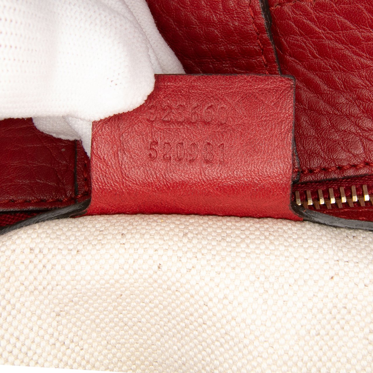 Gucci Medium Calfskin Bamboo Shopper Satchel Rood