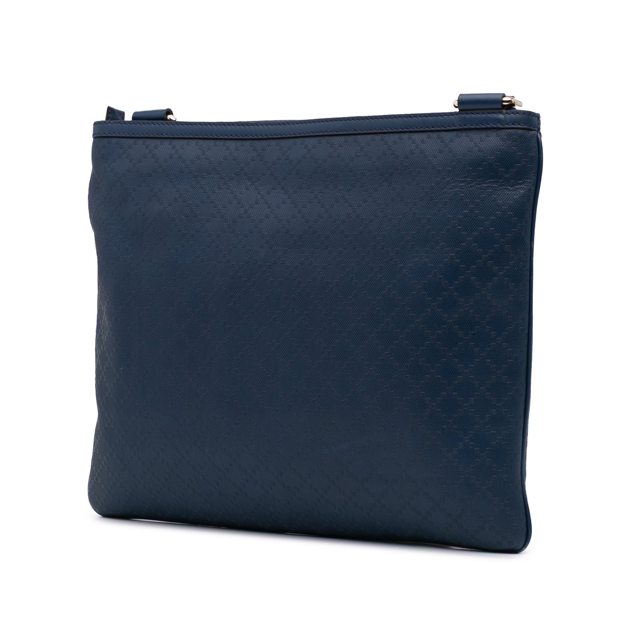 Gucci Diamante Leather Hilary Lux Crossbody Blauw