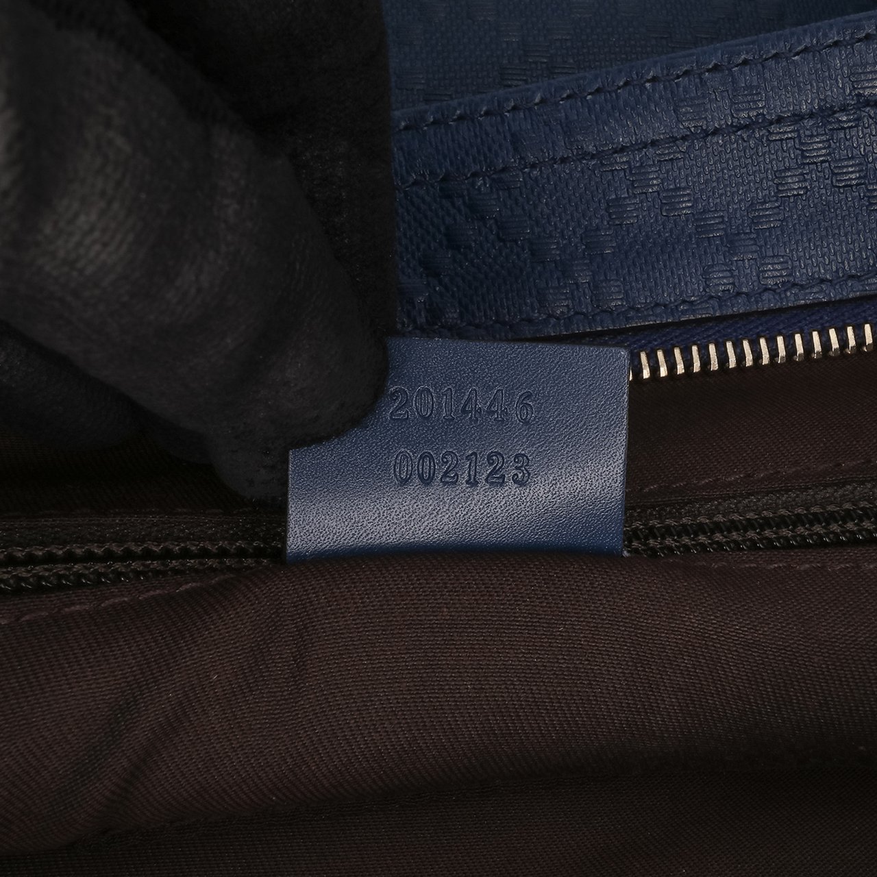 Gucci Diamante Leather Hilary Lux Crossbody Blauw