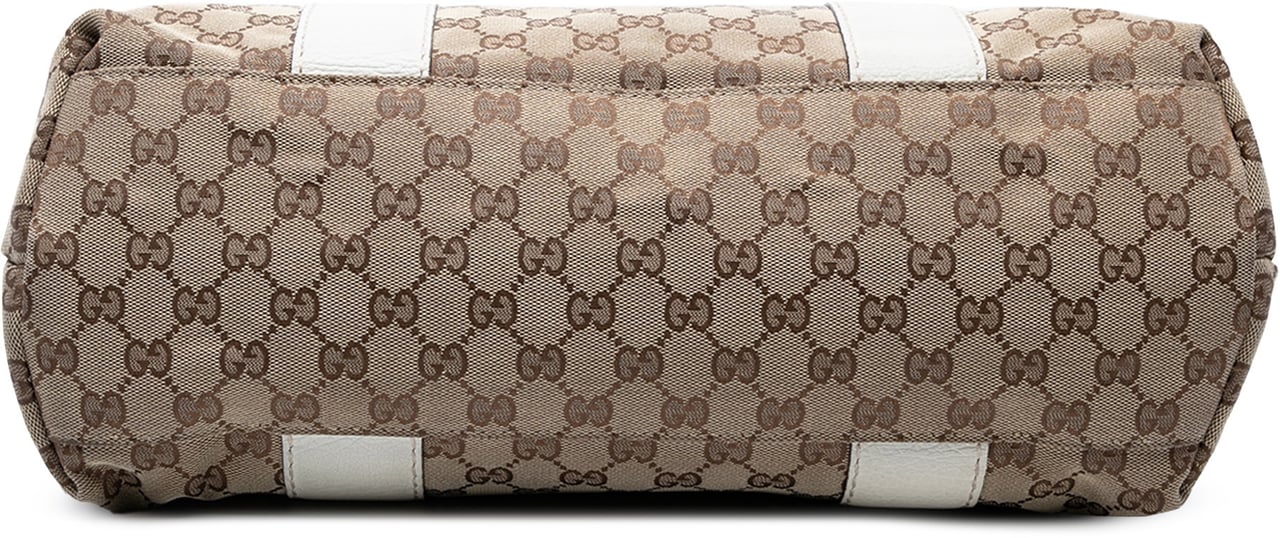 Gucci Medium GG Canvas Bamboo Libeccio Tote Bruin