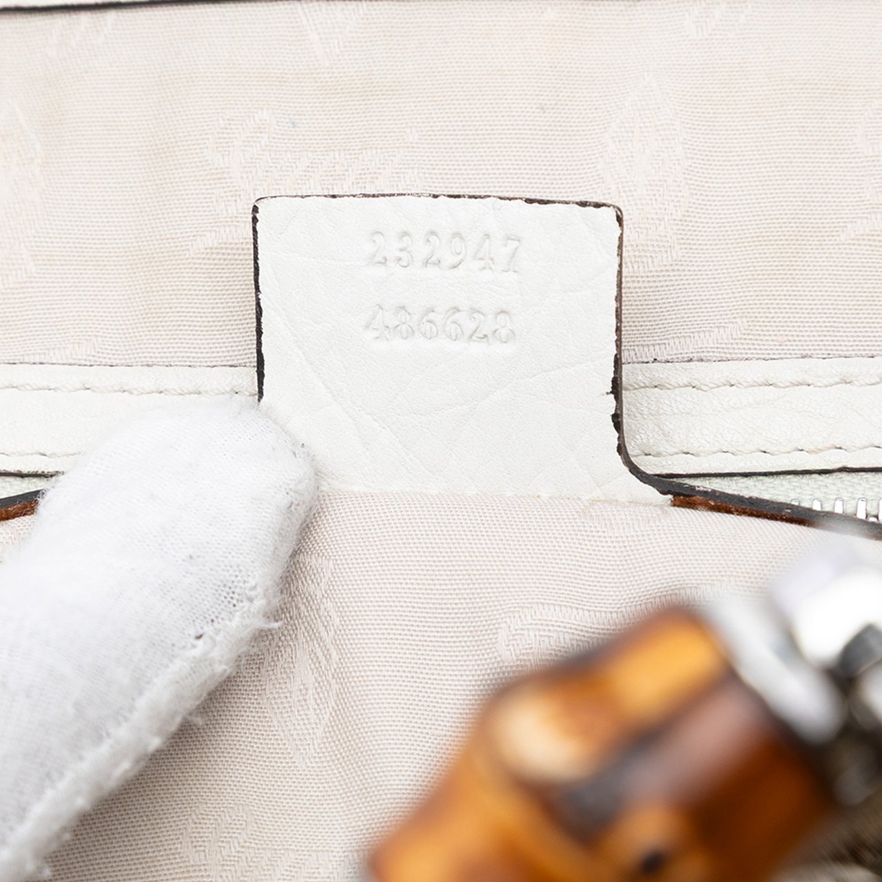 Gucci Medium GG Canvas Bamboo Libeccio Tote Bruin