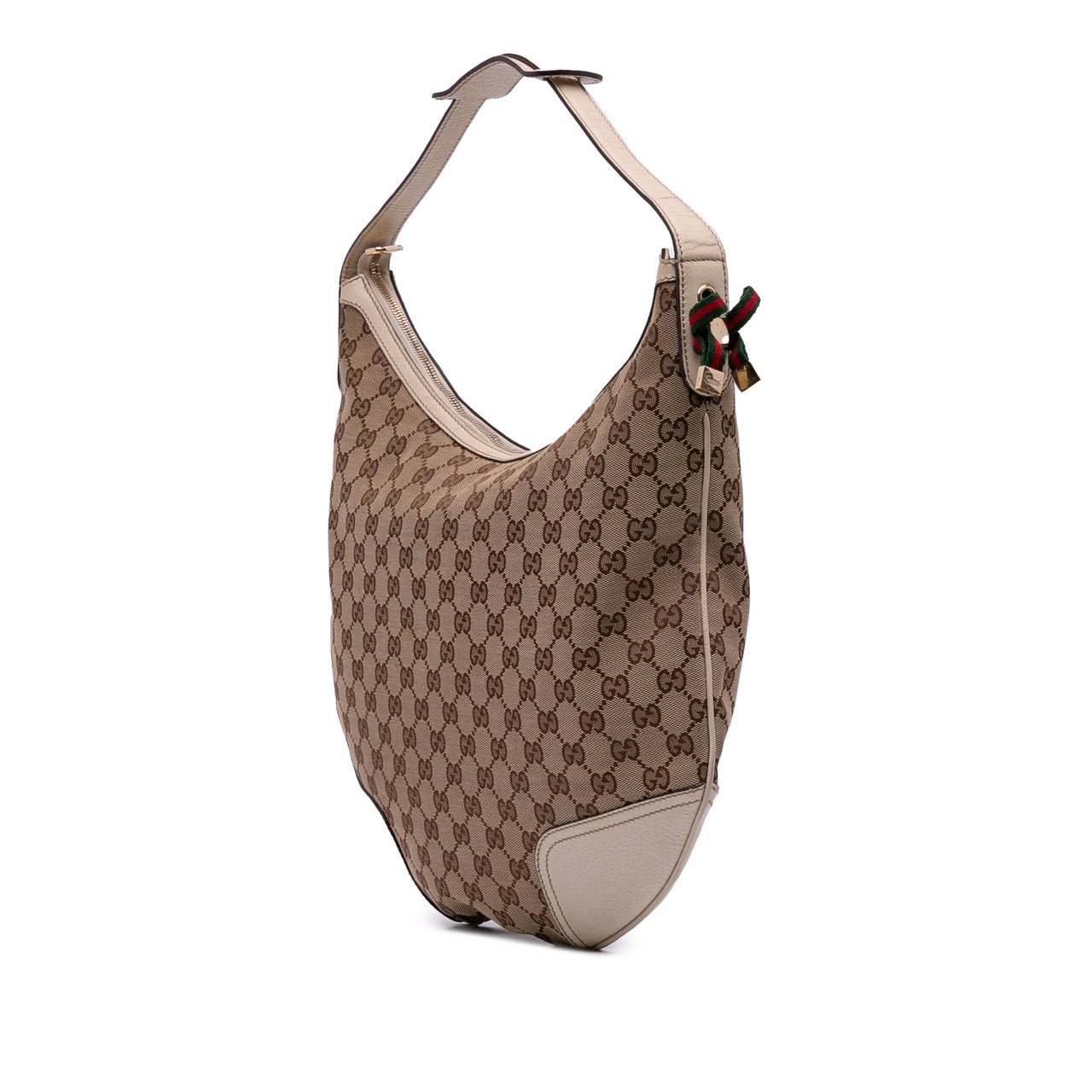 Gucci Large GG Canvas Princy Hobo Bruin