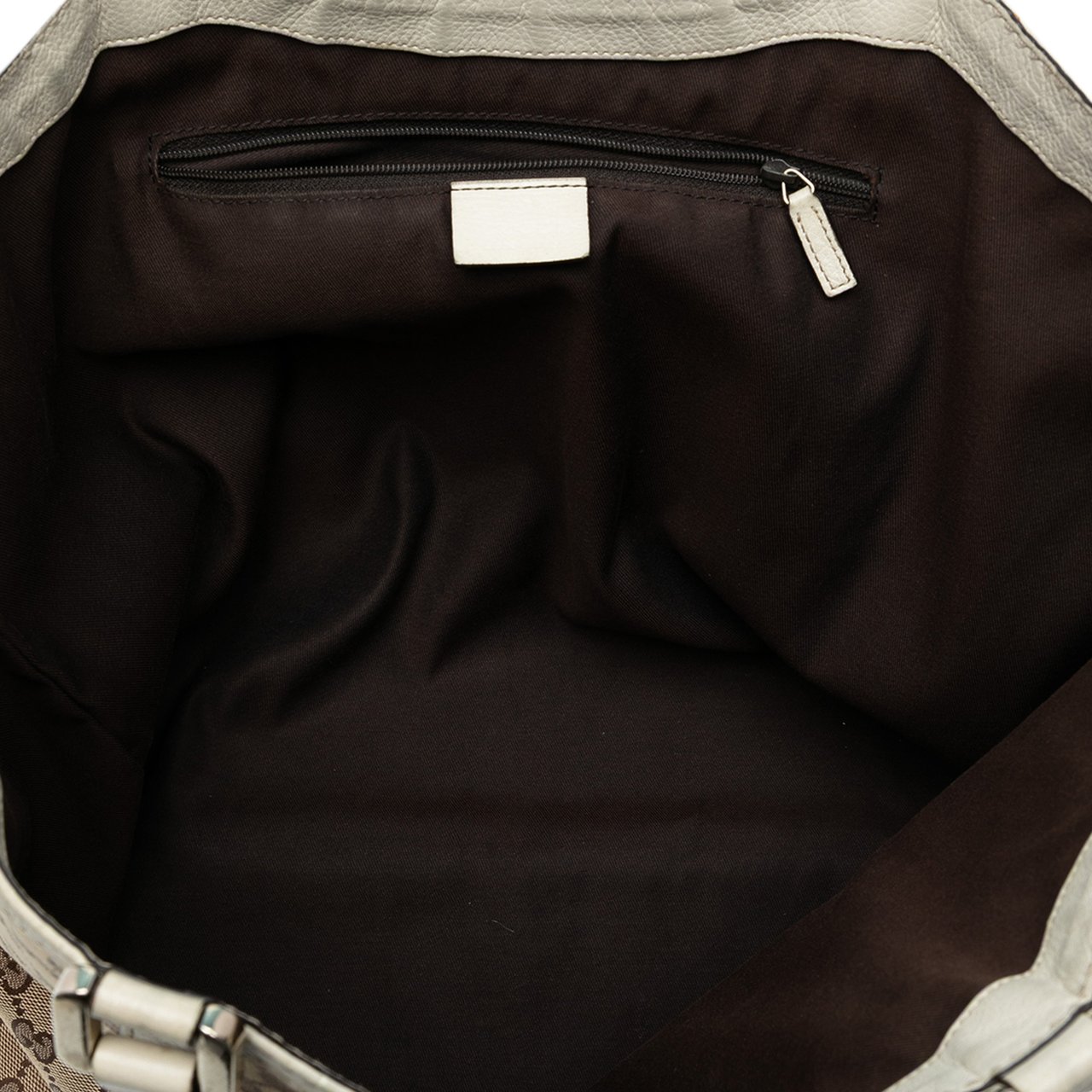 Gucci GG Canvas Web New Ladies Tote Bruin