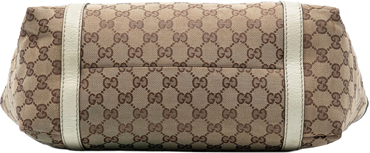 Gucci GG Canvas Web New Ladies Tote Bruin