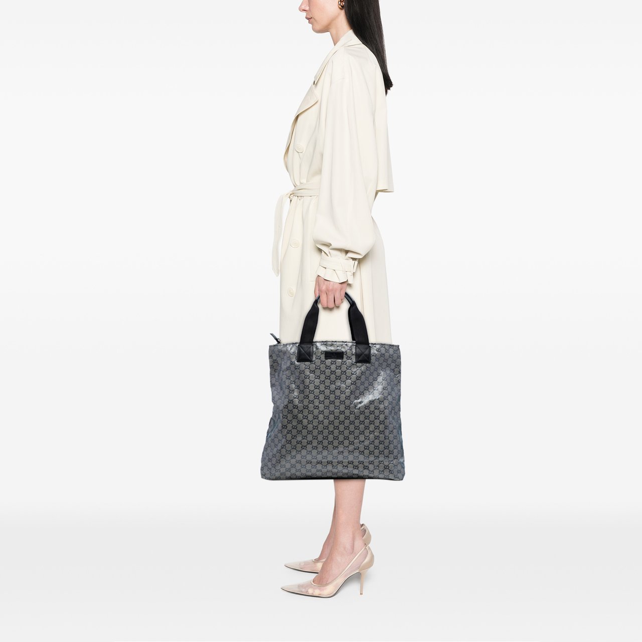 Gucci GG Crystal Vertical Tote Bruin