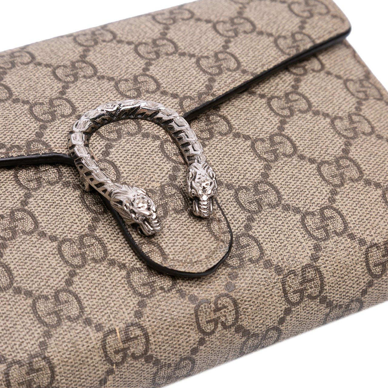 Gucci GG Supreme Dionysus Chain Wallet Bruin