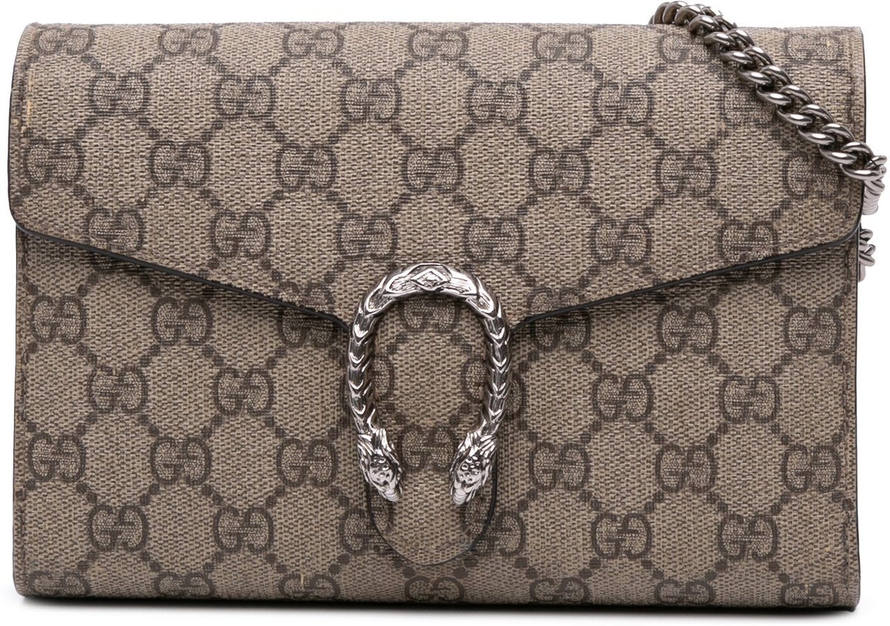 Gucci GG Supreme Dionysus Chain Wallet Bruin