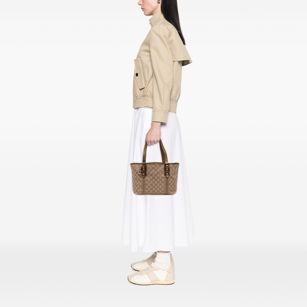 Gucci GG Canvas Jolicoeur Tote Bruin