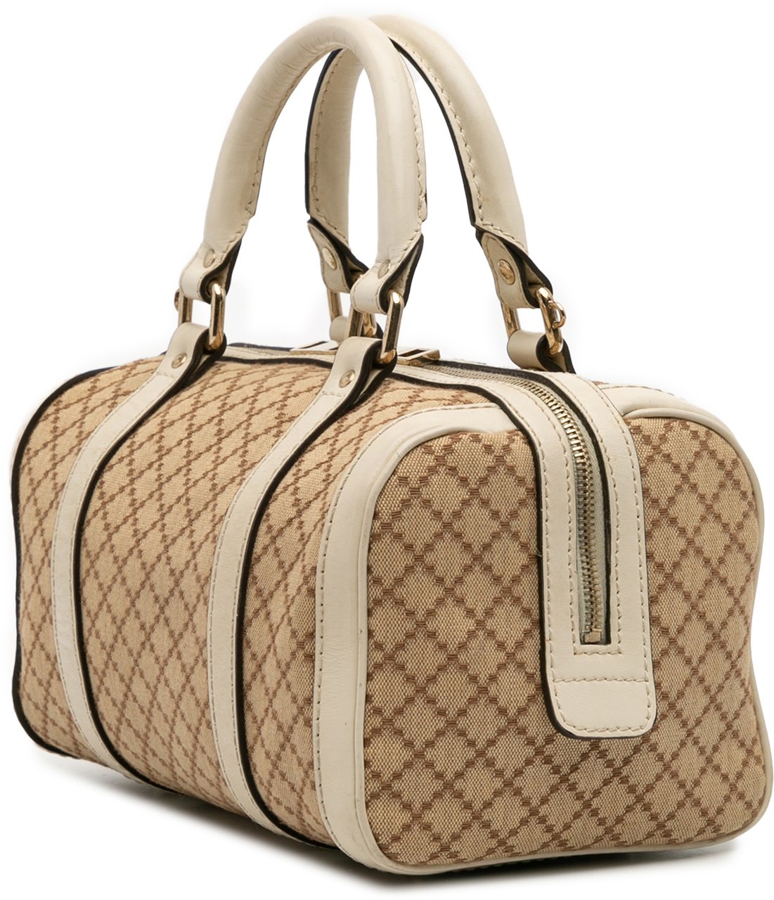 Gucci Small Diamante Canvas Joy Boston Bag Bruin