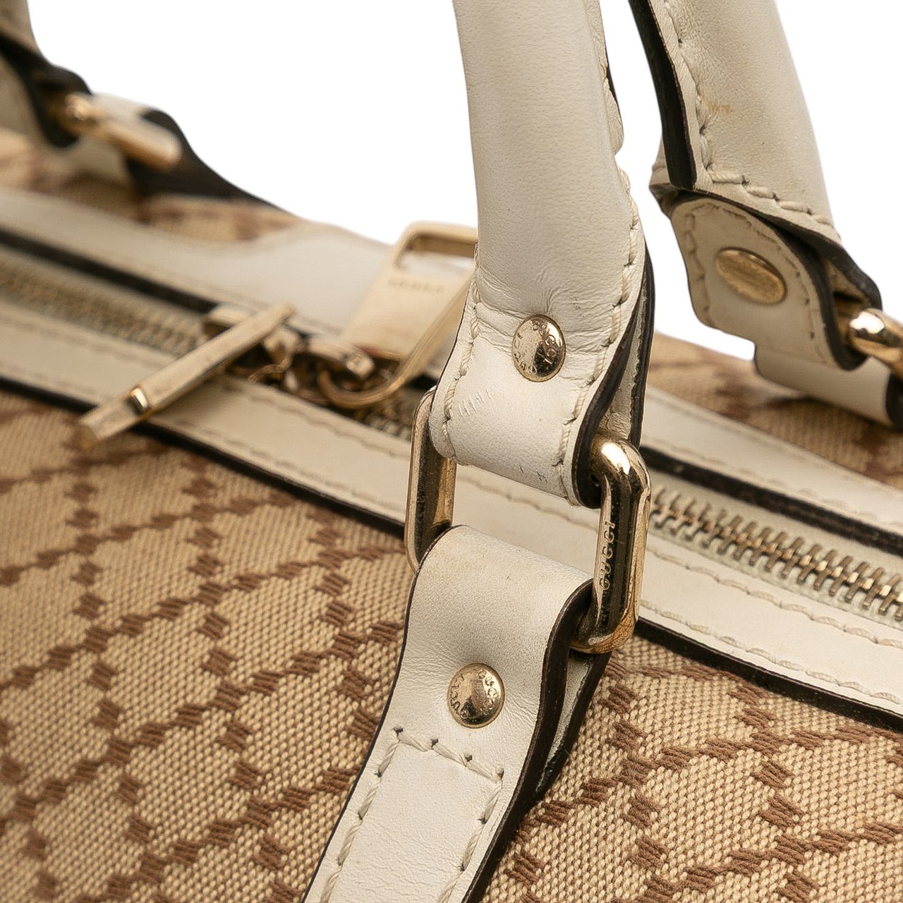 Gucci Small Diamante Canvas Joy Boston Bag Bruin
