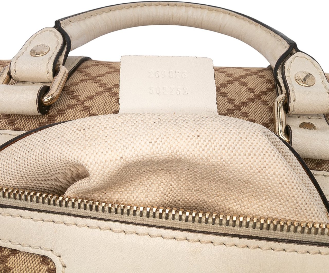 Gucci Small Diamante Canvas Joy Boston Bag Bruin