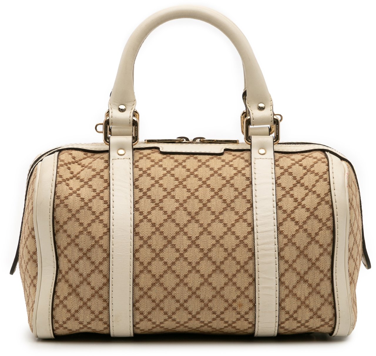Gucci Small Diamante Canvas Joy Boston Bag Bruin