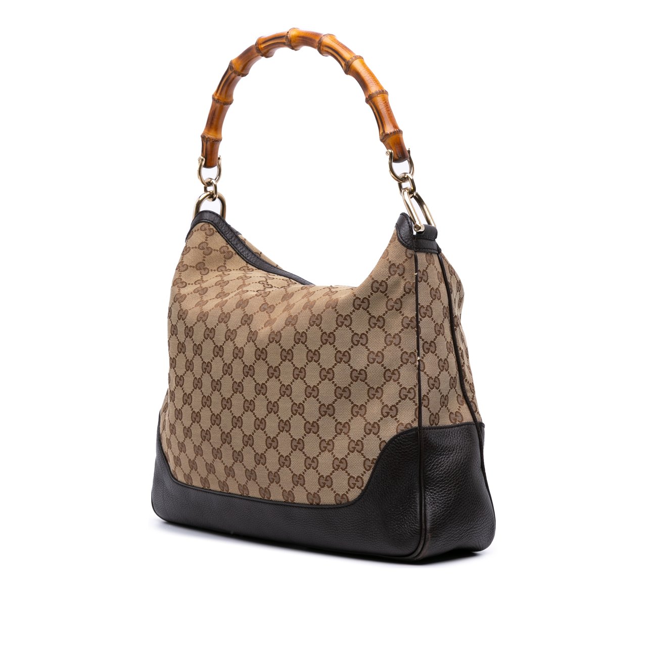 Gucci GG Canvas Bamboo Diana Satchel Bruin