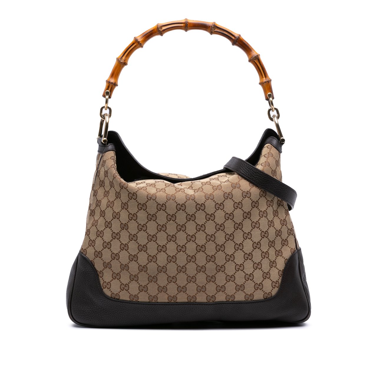 Gucci GG Canvas Bamboo Diana Satchel Bruin