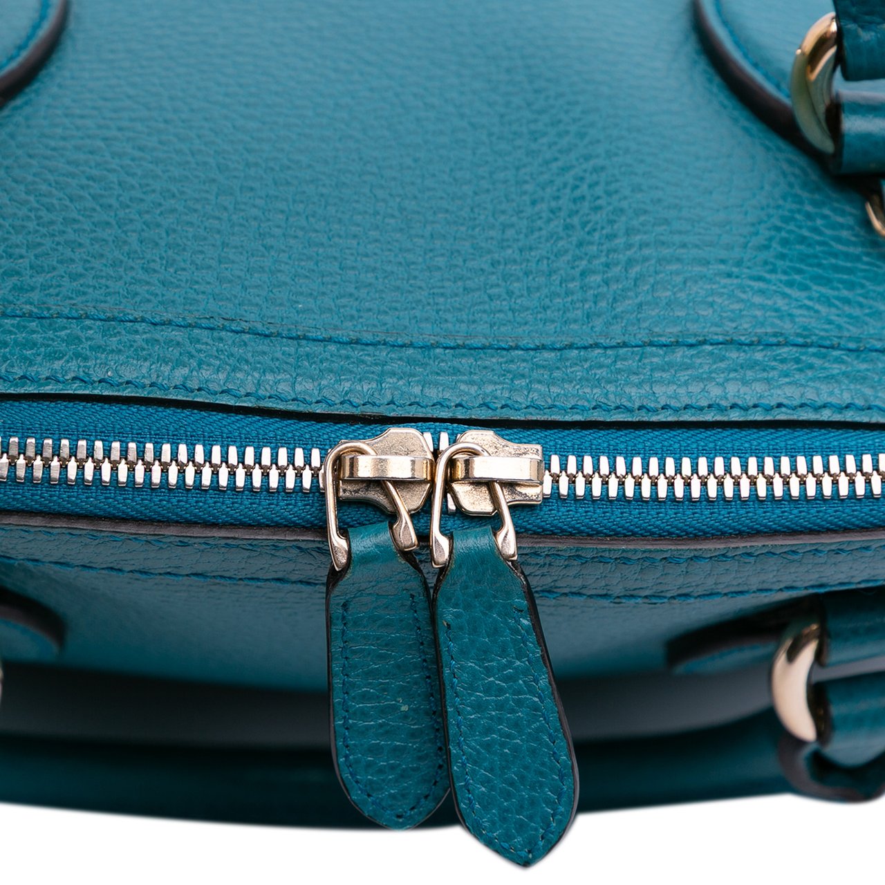 Gucci Small Dollar Calfskin GG Charm Dome Satchel Blauw