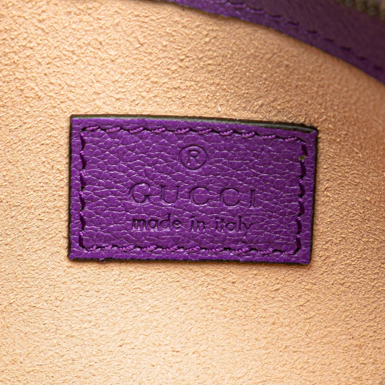 Gucci Mini Leather Aphrodite Shoulder Bag Paars