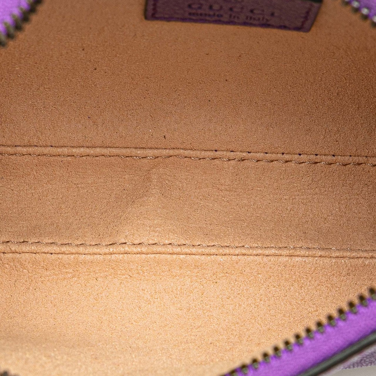 Gucci Mini Leather Aphrodite Shoulder Bag Paars