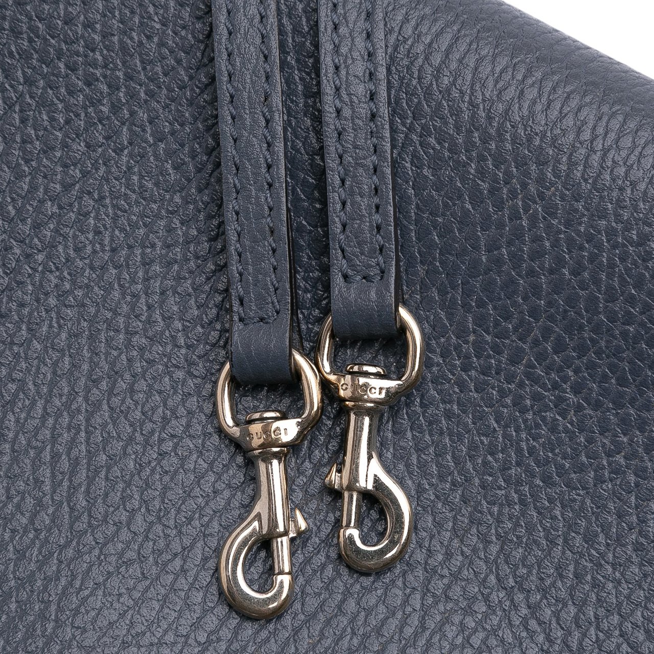 Gucci Mini Leather Swing Satchel Blauw