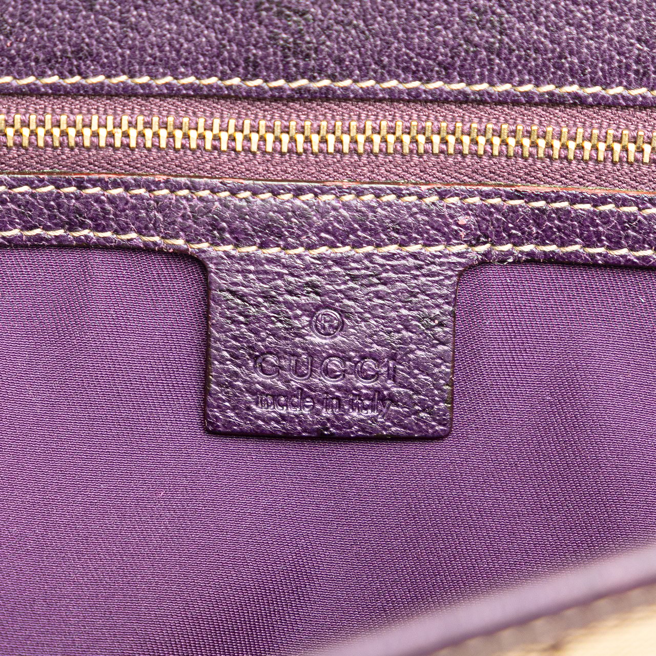 Gucci GG Canvas Jackie Piston Lock Tote Bruin